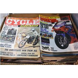 BOX OF MOTORCYCLE MAGAZINES