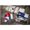 Image 1 : TWO BOXES OF CHRISTMAS DECOR AND TREE