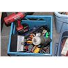 Image 3 : 2 TOTES OF TOOLS AND TOOLBELTS