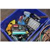 Image 3 : 3 TOTES OF POWER TOOLS AND AIR NAILER