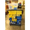 Image 1 : SHOP ORGANIZER RACK WITH BINS