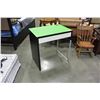 Image 1 : GREEN TOP ESPRESSO DESK AND FOLDING CHAIR