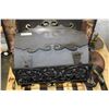 Image 1 : ORLEY CAST IRON AND BRASS WOOD BURNING STOVE WITH HEAT FLASH