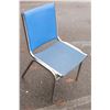 Image 3 : 7 BLUE STACKING CHAIRS