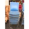 Image 1 : 7 BLUE STACKING CHAIRS