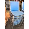 Image 2 : 7 BLUE STACKING CHAIRS