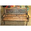 Image 1 : WOOD AND METAL BENCH