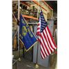 Image 1 : AMERICAN FLAG ON STAND AND OTHER FLAG