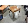 Image 1 : WOOD GLASS TOP ENDTABLE