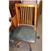 Image 1 : WOOD OFFICE CHAIR AND PAINTED CHAIR