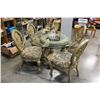 Image 2 : DESIGNER GLASS TOP TABLE AND FOUR CHAIRS