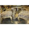 Image 3 : DESIGNER GLASS TOP TABLE AND FOUR CHAIRS