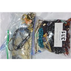 TWO BAGS OF ESTATE JEWELLRY