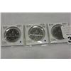Image 1 : LOT OF THREE ONE DOLLAR SILVER COINS 85 AND 86 AND 87