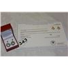 Image 1 : STERLING SILVER GENUINE GREEN AMETHYST AND BLACK SPINEL EARRINGS WITH APPRAISEL $1400.00