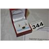 Image 2 : 14KT YELLOW GOLD DIAMOND LEVERBACK EARRINGS WITH APPRAISEL $1500.00