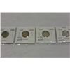 Image 1 : LOT OF FOUR 10 CENT SILVER COINS