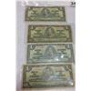 Image 1 : FOUR 1937 CANADIAN DOLLAR BILLS