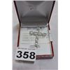 Image 1 : STERLING SILVER GENUINE WHITE TOPAZ CROSS PENDANT WITH CHAIN RETAIL $500.00