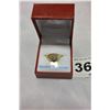 Image 1 : 10KT YELLOW GOLD DIAMOND CLUSTER RING RETAIL $1200.00