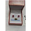 Image 1 : 10KT WHITE GOLD GENUINE RUBY STUD EARRINGS RETAIL $400.00