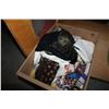 Image 1 : FOUR VINTAGE BEADED HAND BAGS AND TRAY OF ACCESSORIES
