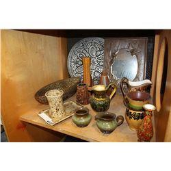 LOT OF DECORATIVE POTTERY ETC