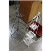 Image 2 : TWO METAL PLANTSTANDS AND LAP TABLE