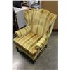 Image 1 : STRIPED WINGBACK CHAIR