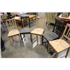 Image 1 : SET OF FIVE PINE DINING CHAIRS