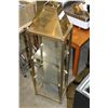 Image 1 : BRASS AND GLASS DISPLAY SHELF