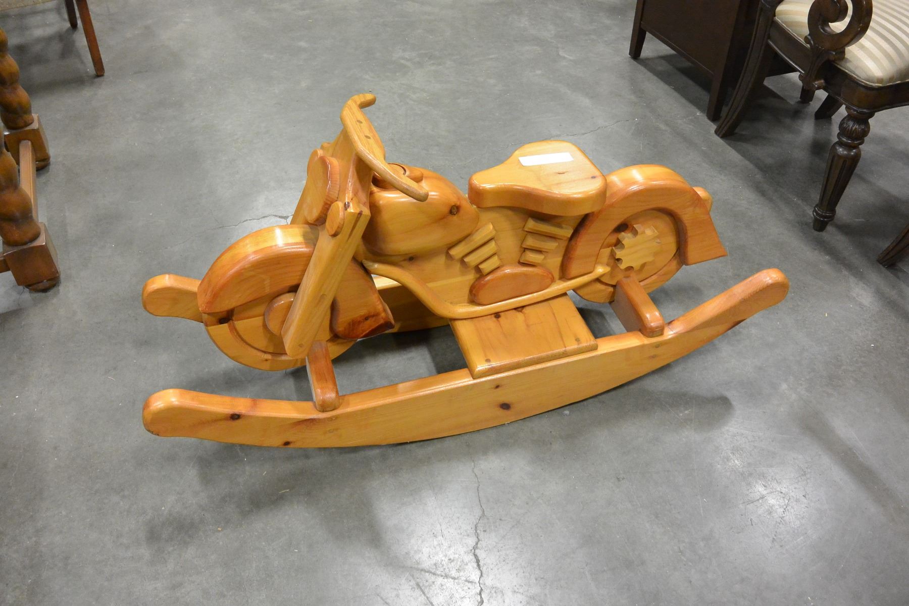 WOOD MOTORCYCLE KIDS ROCKER