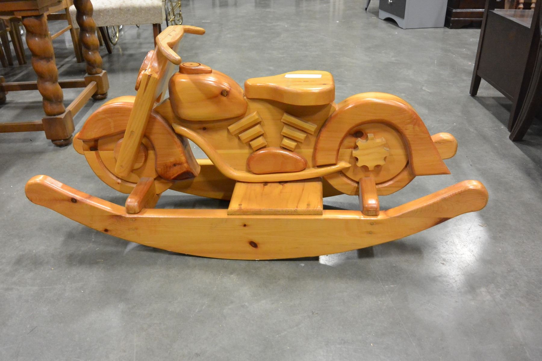 WOOD MOTORCYCLE KIDS ROCKER