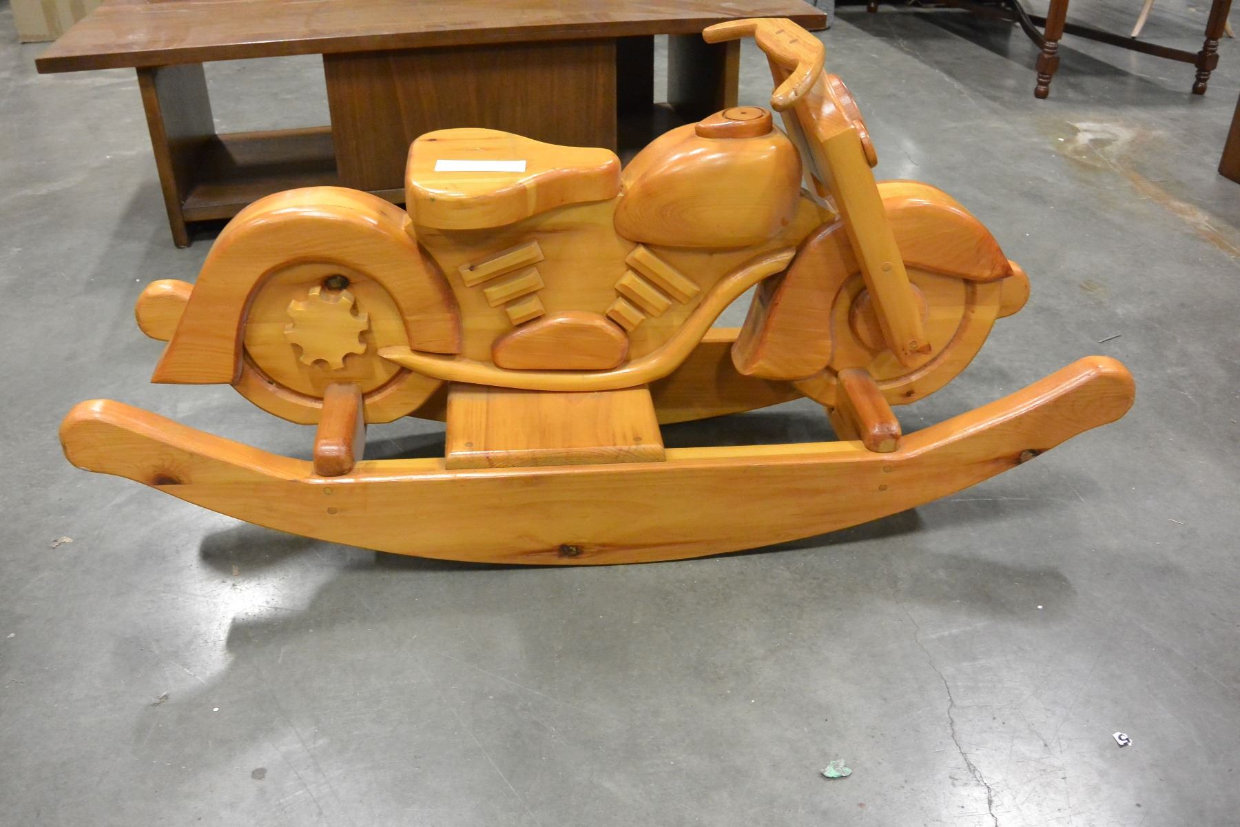WOOD MOTORCYCLE KIDS ROCKER