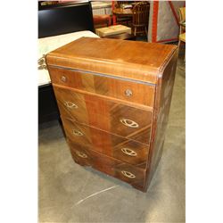 VINTAGE 4 DRAWER WATERFALL HIGHBOY DRESSER
