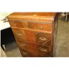 Image 2 : VINTAGE 4 DRAWER WATERFALL HIGHBOY DRESSER
