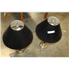 Image 2 : PAIR OF BLACK TABLE LAMPS