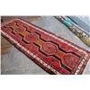 Image 2 : 100% WOOL, HAND KNOTTED PERSIAN AREA CARPET, 120 INCH BY 45 INCH, RED NAVY ORANGESQ. CM