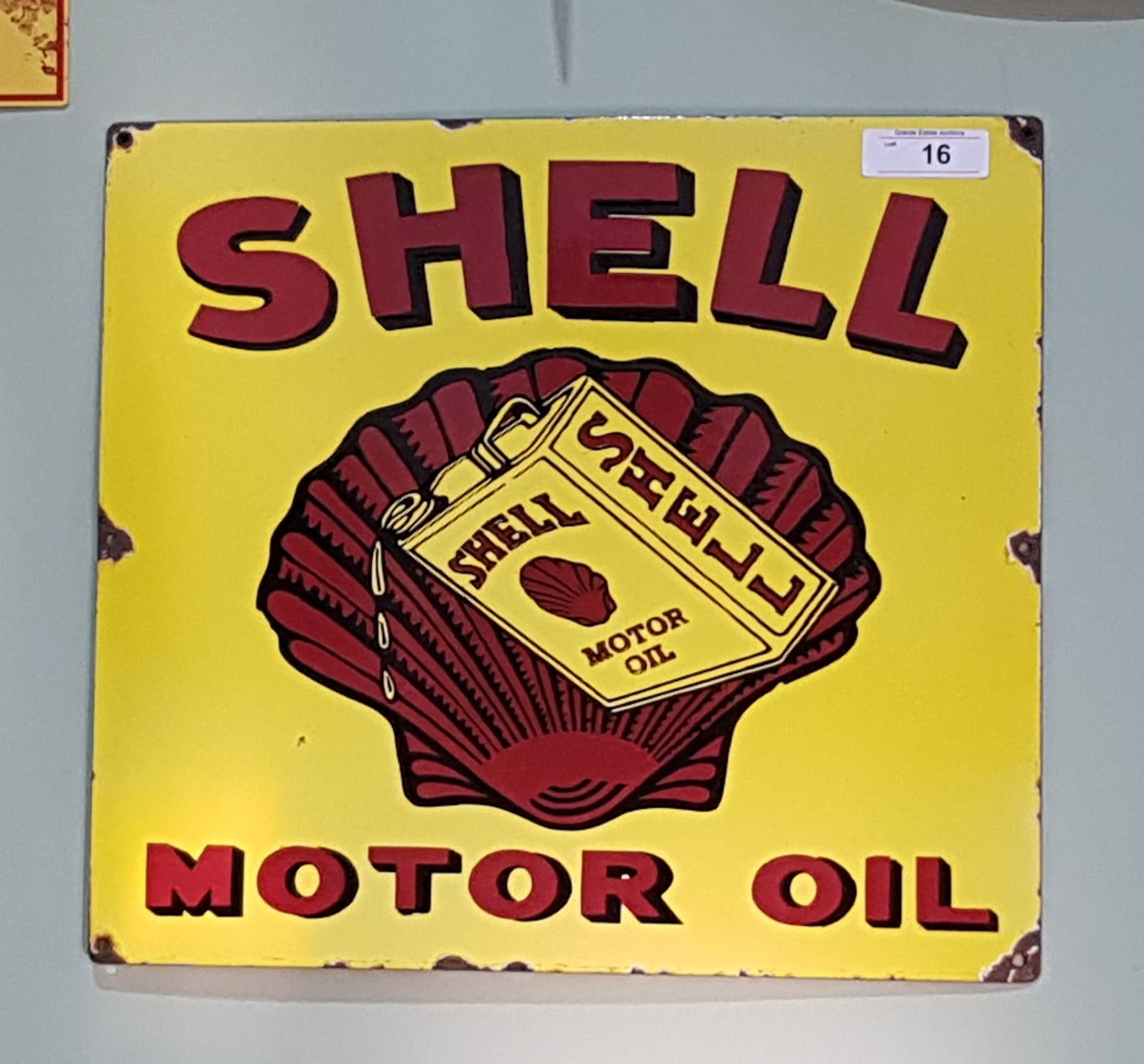 SHELL MOTOR OIL PORCELAIN REPRODUCTION SIGN