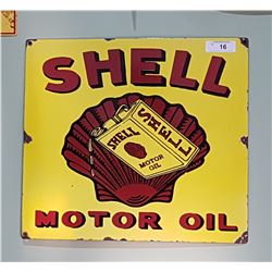 SHELL MOTOR OIL PORCELAIN REPRODUCTION SIGN
