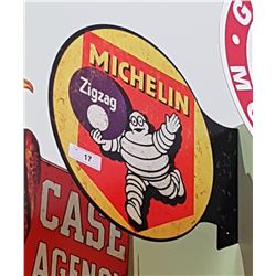 MICHELIN DOUBLE SIDED TIN FLANGE SIGN
