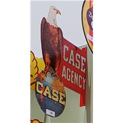 CASE AGENCY DOUBLE SIDED TIN FLANGE SIGN