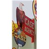 Image 1 : CASE AGENCY DOUBLE SIDED TIN FLANGE SIGN