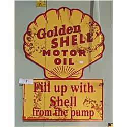 GOLDEN SHELL MOTOR OIL SST SIGN