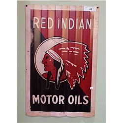RED INDIAN MOTOR OILS SST SIGN