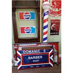 CUSTOM MADE THREE PC BARBER SHOP LOT