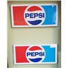 Image 1 : TWO ORIGINAL VINTAGE PEPSI SIGNS