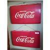 Image 1 : PAIR ORIGINAL VINTAGE DRINK COCA COLA SIGNS