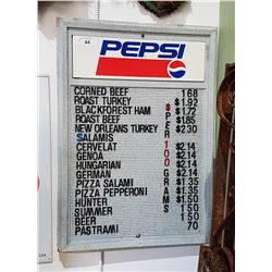 PEPSI MENU BOARD SIGN
