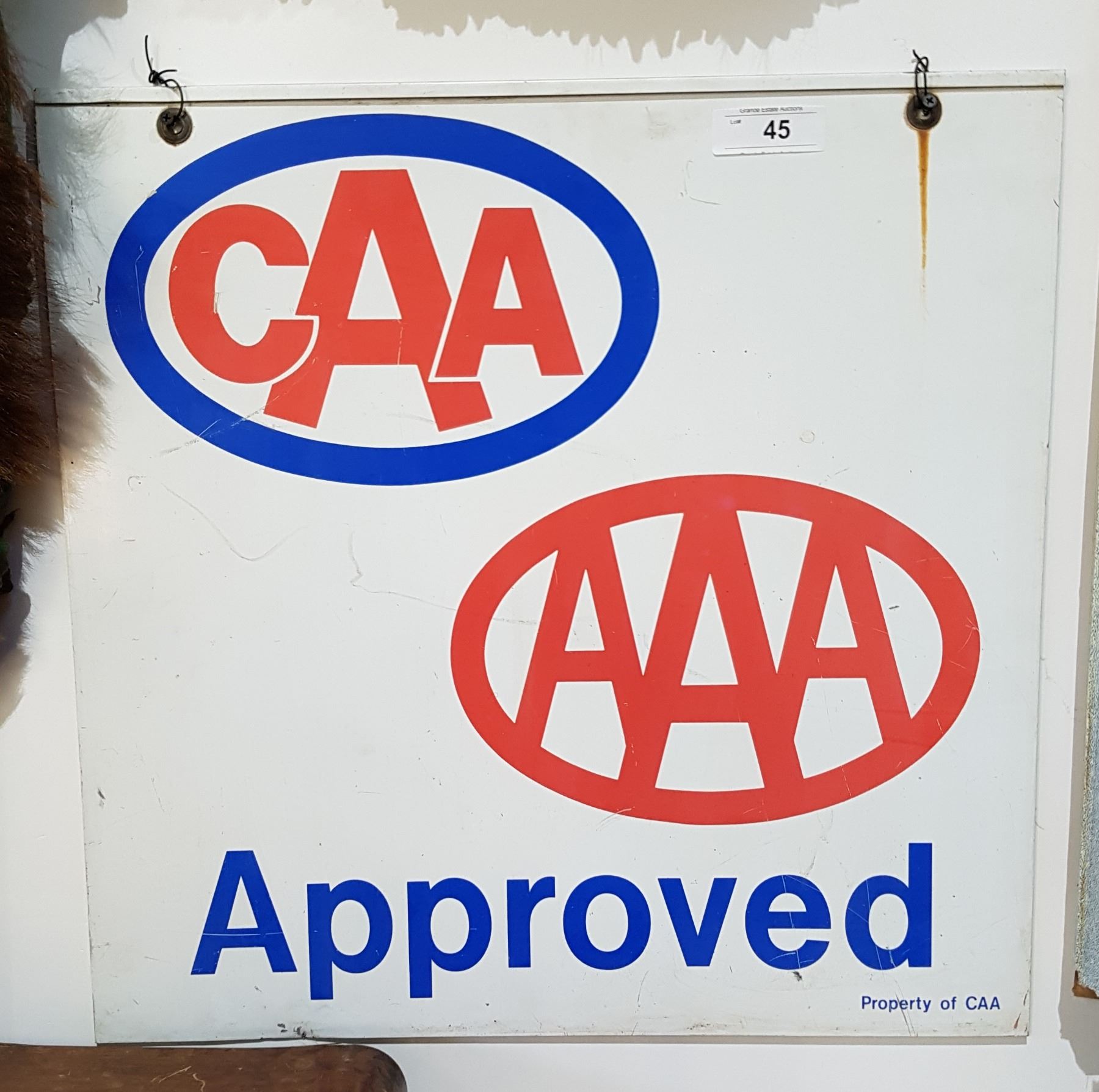ORIGINAL CAA & AAA APPROVED METAL SIGN